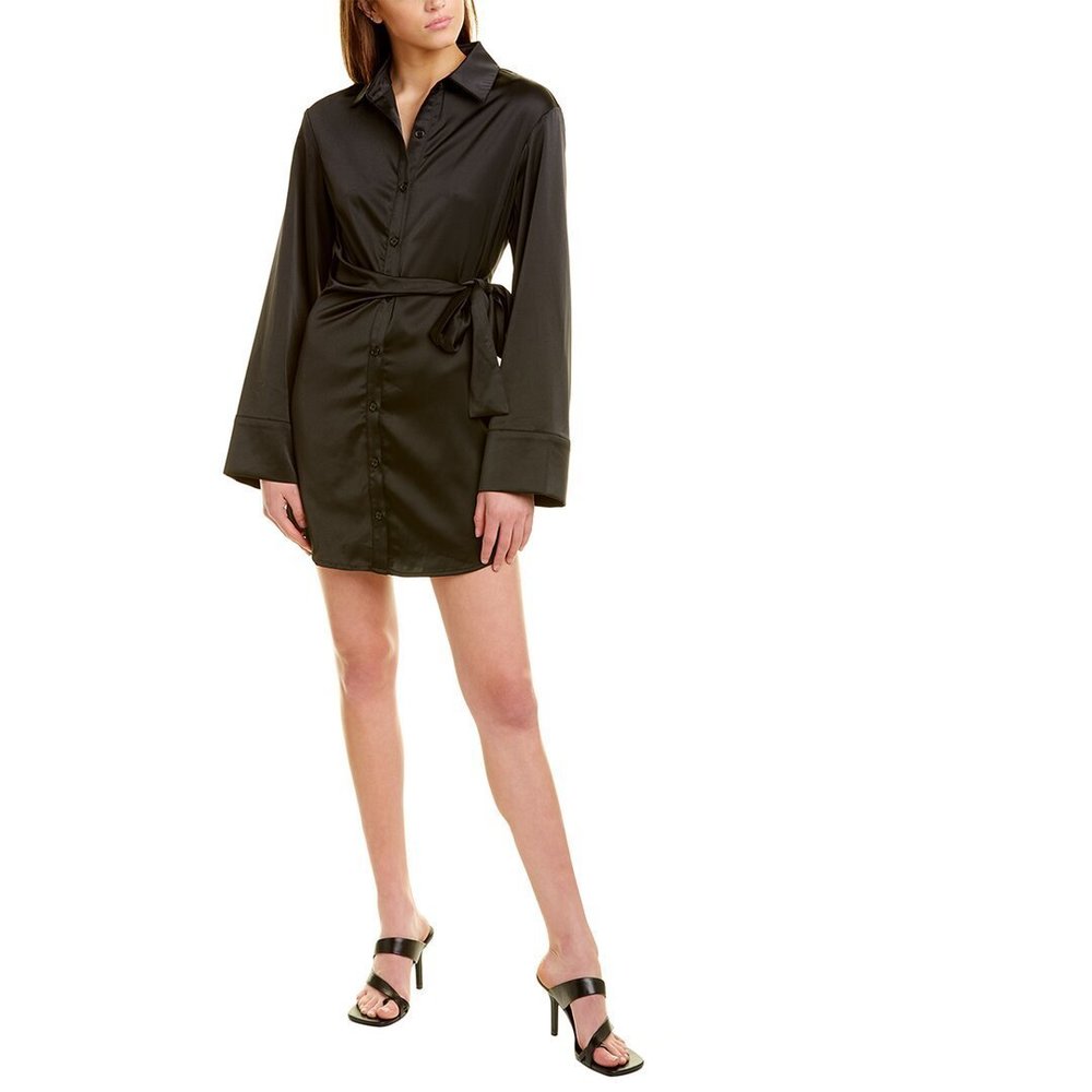 rosewater remi Tie-Waist Shirtdress